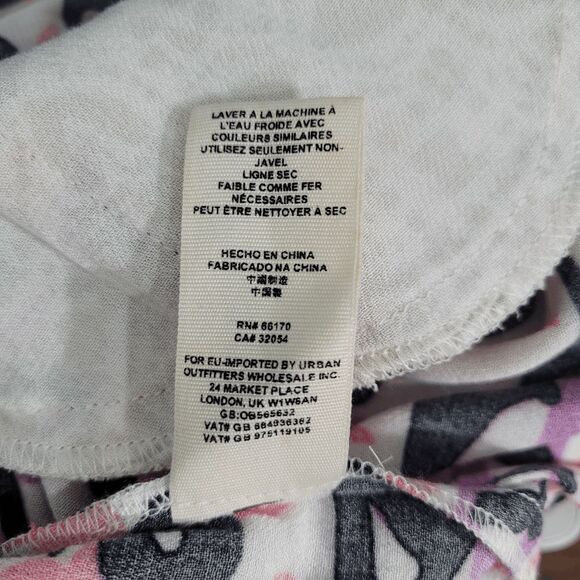 Free People Tegan Border Print Mini Dress Ivory Bell Sleeves Tunic Multicolor 0 - Picture 5 of 10